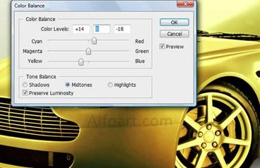 Golden cover Aston Martin Vantage, beauty design, gold foil effect.