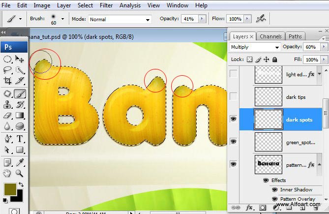 Banana 3D text effect, yellow text, fruit text effect in photoshop, free psd file, funny and cute text