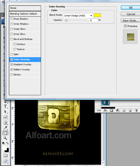 Cocept design, Golden cell phone fragmented into words and sounds.