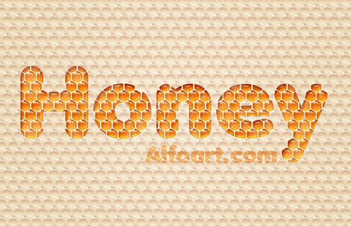 Học honey 700 Tạo Hiệu Ứng Chữ Dạng Tổ Ong trong Photoshop