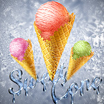 Create Ice Cream Waffle Cone illustration with Photoshop