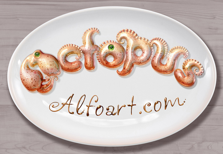 Learn how to create 3d octopus text effect. This Adobe Photoshop tutorial teaches how to apply octopus skin texture and light reflections to the 3d letters.