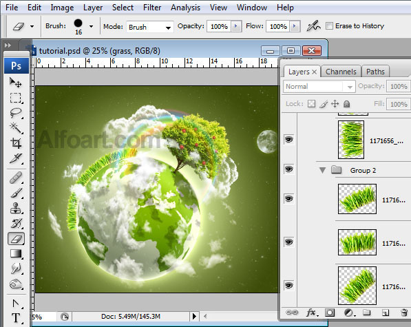 Earth Day. Green Planet. free wallpaper, Earth Day, Green Planet, Moon, photoshop, white clouds, fantasy. psd file, cosmos, cosmo, stars, milky way