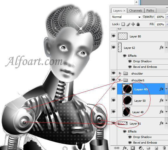 robot girl photoshop tutorial