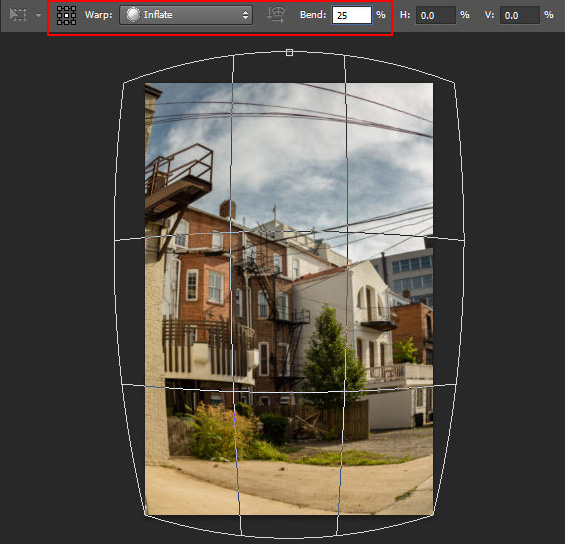 Fake fisheye effect and HDR toning with Photoshop tools