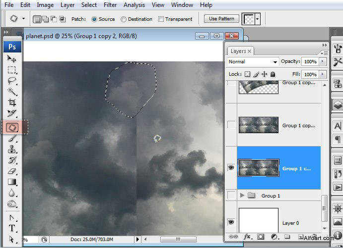 1%20%286%29 Hướng Dẫn Photoshop: Lâu Đài Trên Mây