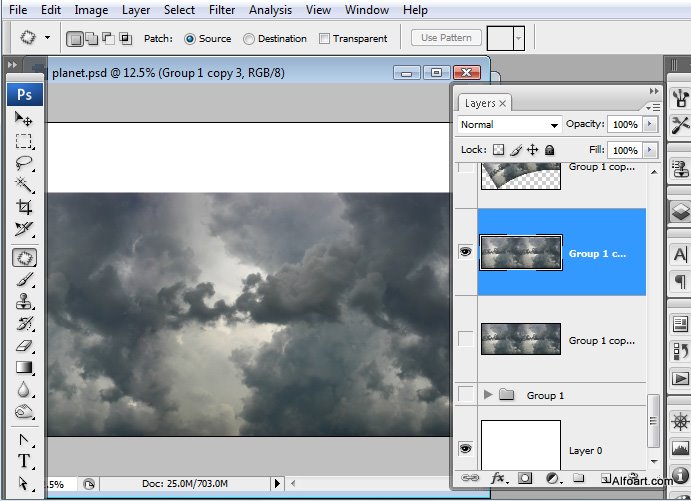 1%20%287%29 Hướng Dẫn Photoshop: Lâu Đài Trên Mây