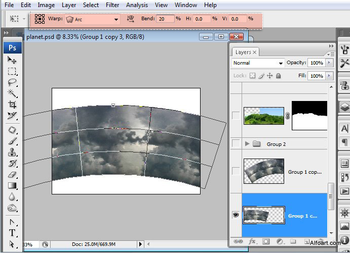 1%20%288%29 Hướng Dẫn Photoshop: Lâu Đài Trên Mây