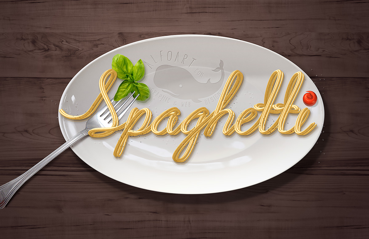 Spaghetti Text Effect. Learn how to create realistic pasta, noodles or spaghetti effect using Mixer Brush Tool. This pretty simple technique may help you to create different tubes, pipes, cords, ropes effects without using 3D software.