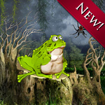 Funny cartoon toad illustration