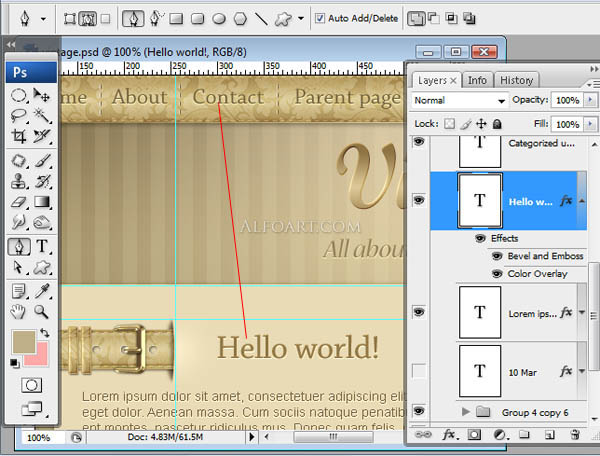Vintage style Wordpress theme. free webdesign photoshop tutorial. Vintage wordpress template.