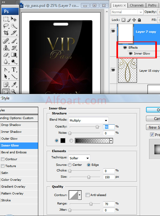 how to make Elegant and glossy black vip pass with gold letters and stylish logo