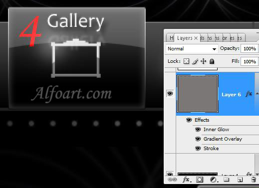 How to design glossy black website layout in Adobe Photoshop