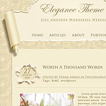 Elegance wallpaper theme. Template design for wordpress blog