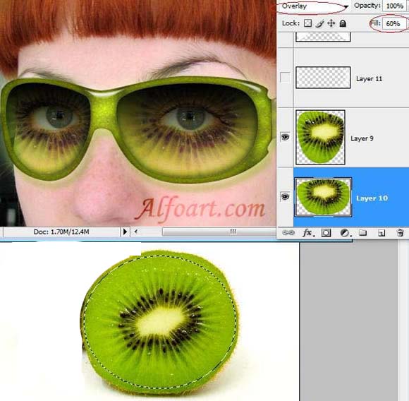 Crazy kiwi sunglasses photoshop tutorial