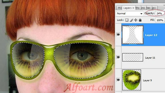 Crazy kiwi sunglasses photoshop tutorial